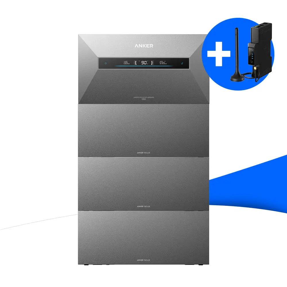 Anker Solix Solarbank Max AE111 Stromspeicher 28 kWh mit 3 Erweiterungsmodulen