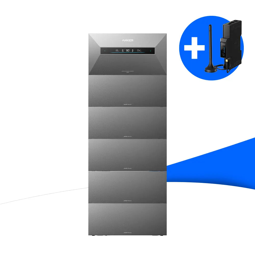 Anker Solix Solarbank Max AE111 Stromspeicher 42 kWh mit 5 Erweiterungsmodulen