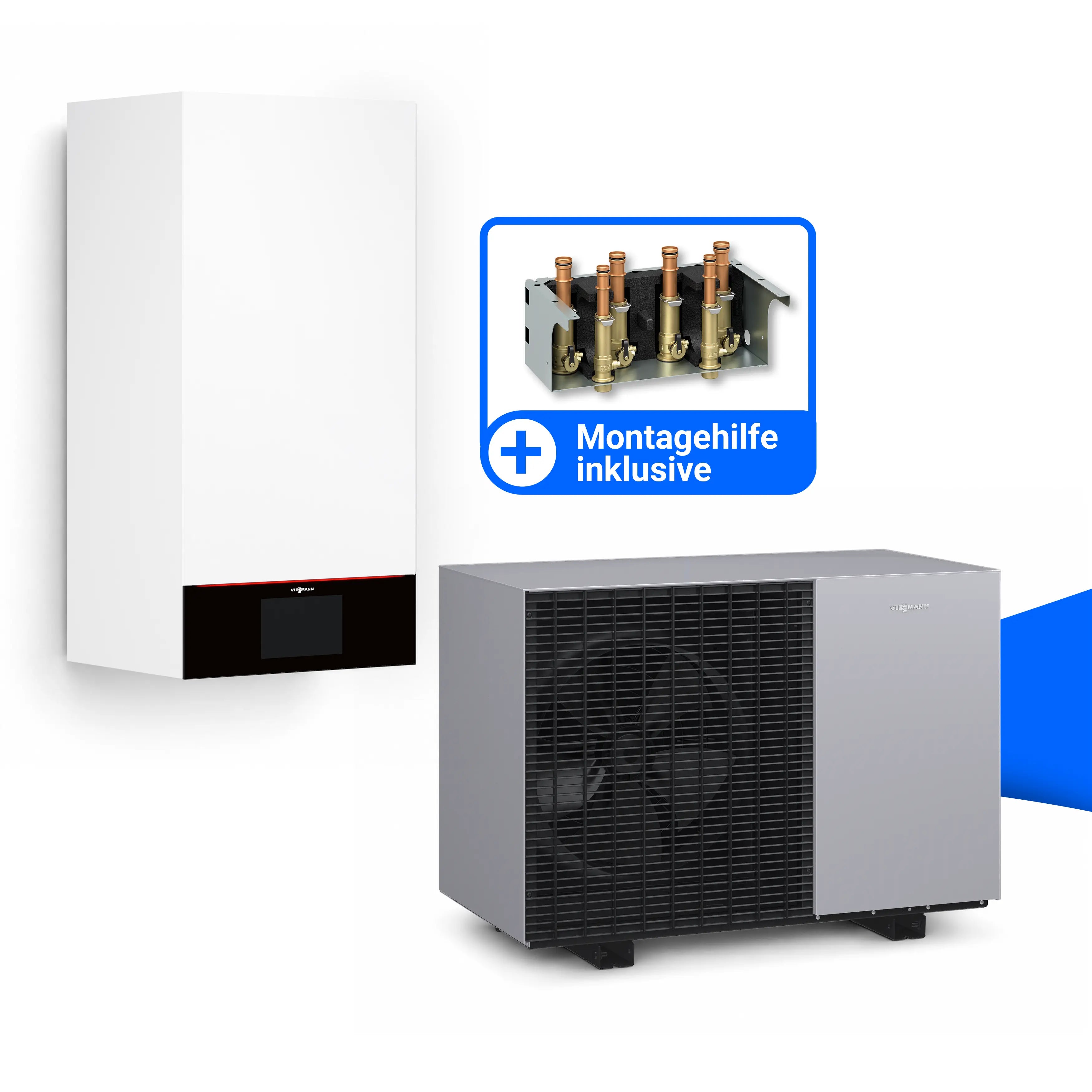 Die Viessmann Vitocal 150-A Modular A06 230V V101 ist eine moderne Luft/Wasser-Wärmepumpe in Monoblock-Ausführung für energieeffizientes Heizen, Kühlen und die Trinkwassererwärmung. 