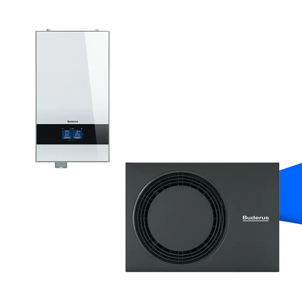Die Buderus Logaplus M WLW186i-7 AR E W WLW186i-12 E ist eine moderne und leistungsstarke Luft-Wasser-Wärmepumpenlösung für die effiziente Beheizung von Wohngebäuden. Farbe: weiß