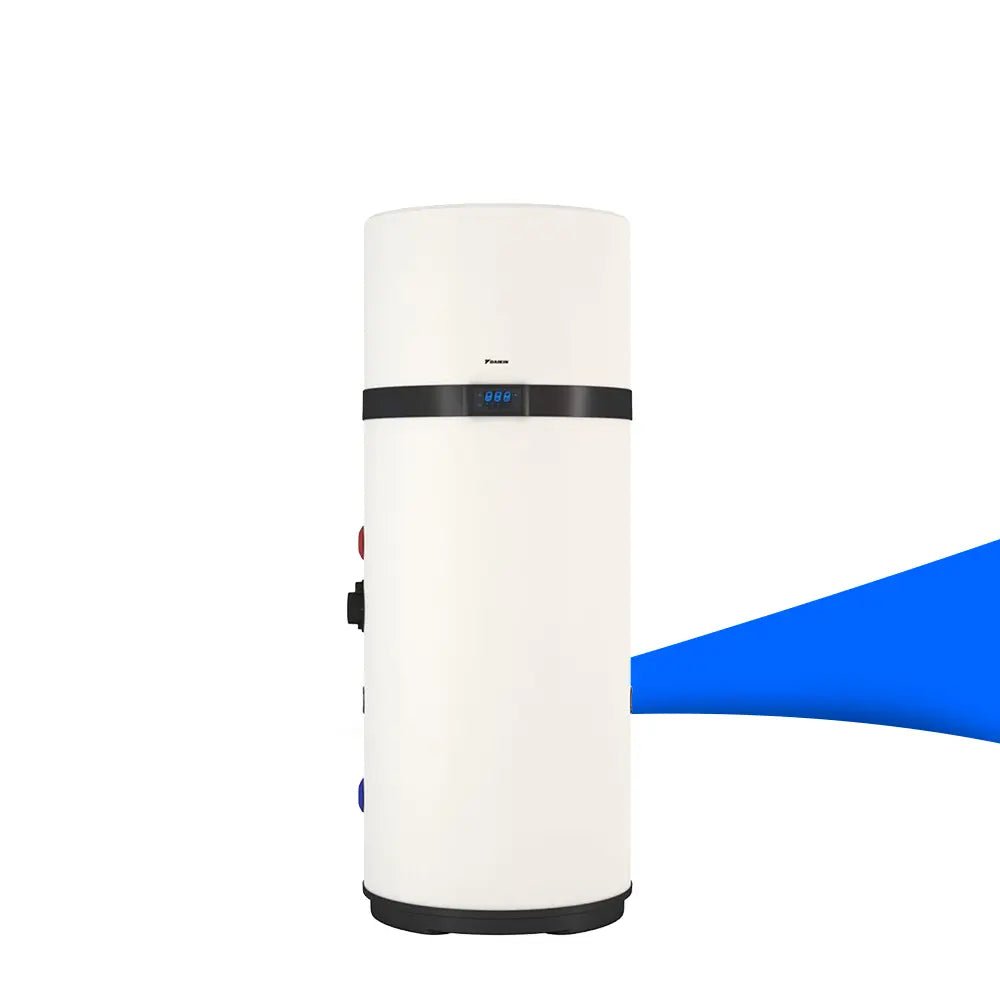 Die DAIKIN Altherma M HW 200 Biv (EKHHE200PCV37) ist eine effiziente Brauchwasserwärmepumpe zur zentralen Warmwasserbereitung. 