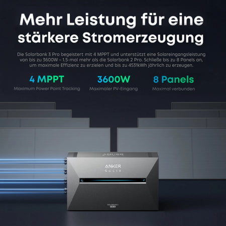 Mehr Leistung für eine stärkere Stromerzeugung Anker SOLIX Solarbank 3 E2700 Pro