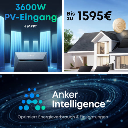 3600W PV Eingang Anker SOLIX Solarbank 3 E2700 Pro