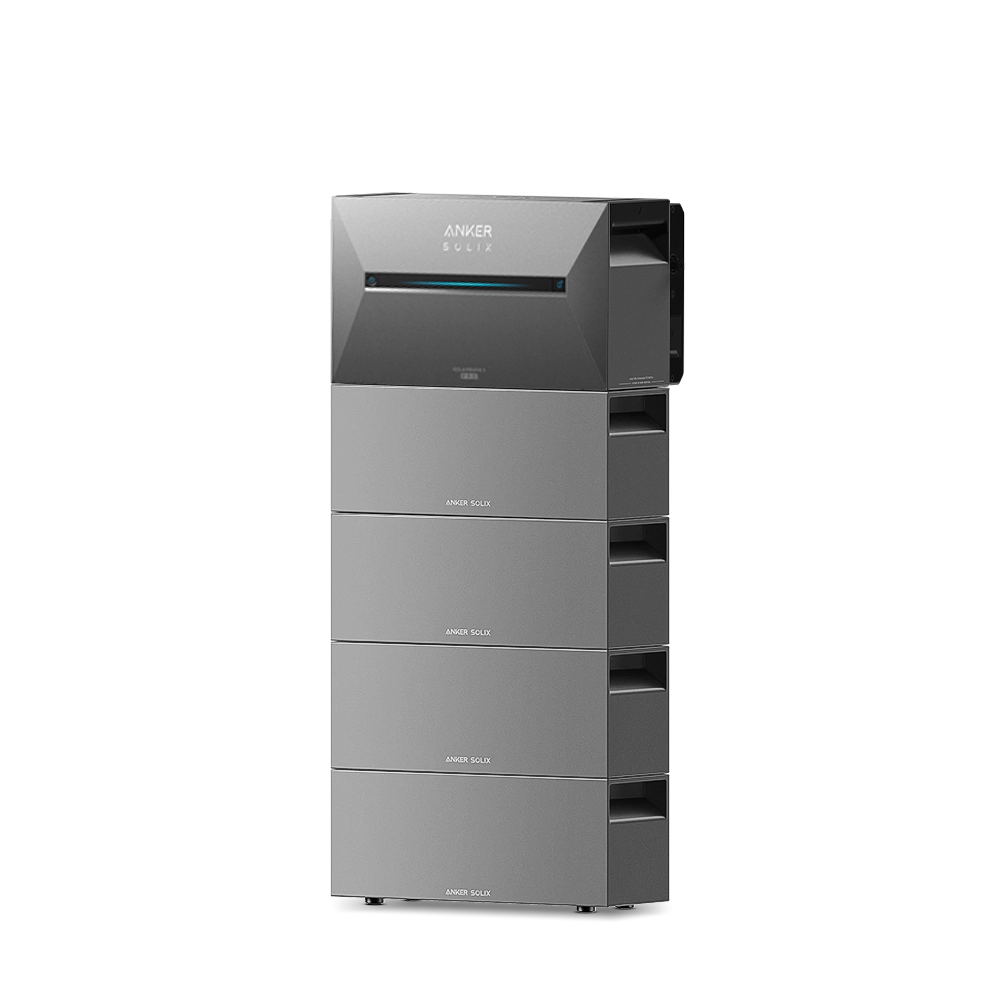 Anker SOLIX Solarbank 3 E2700 Pro mit 4 Erweiterungsmodulen – erhältlich bei SH24. Skalierbarer Energiespeicher für hohe Anforderungen.