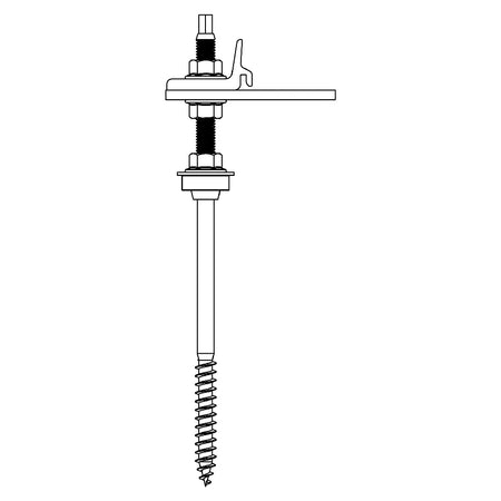 K2 SingleRail Stockschraube M10 Zeichnung