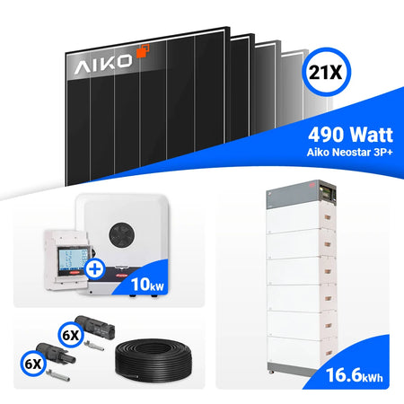 AIKO 490W Solarmodule und Fronius SYMO GEN24 im Photovoltaik Komplettset 10 kWp