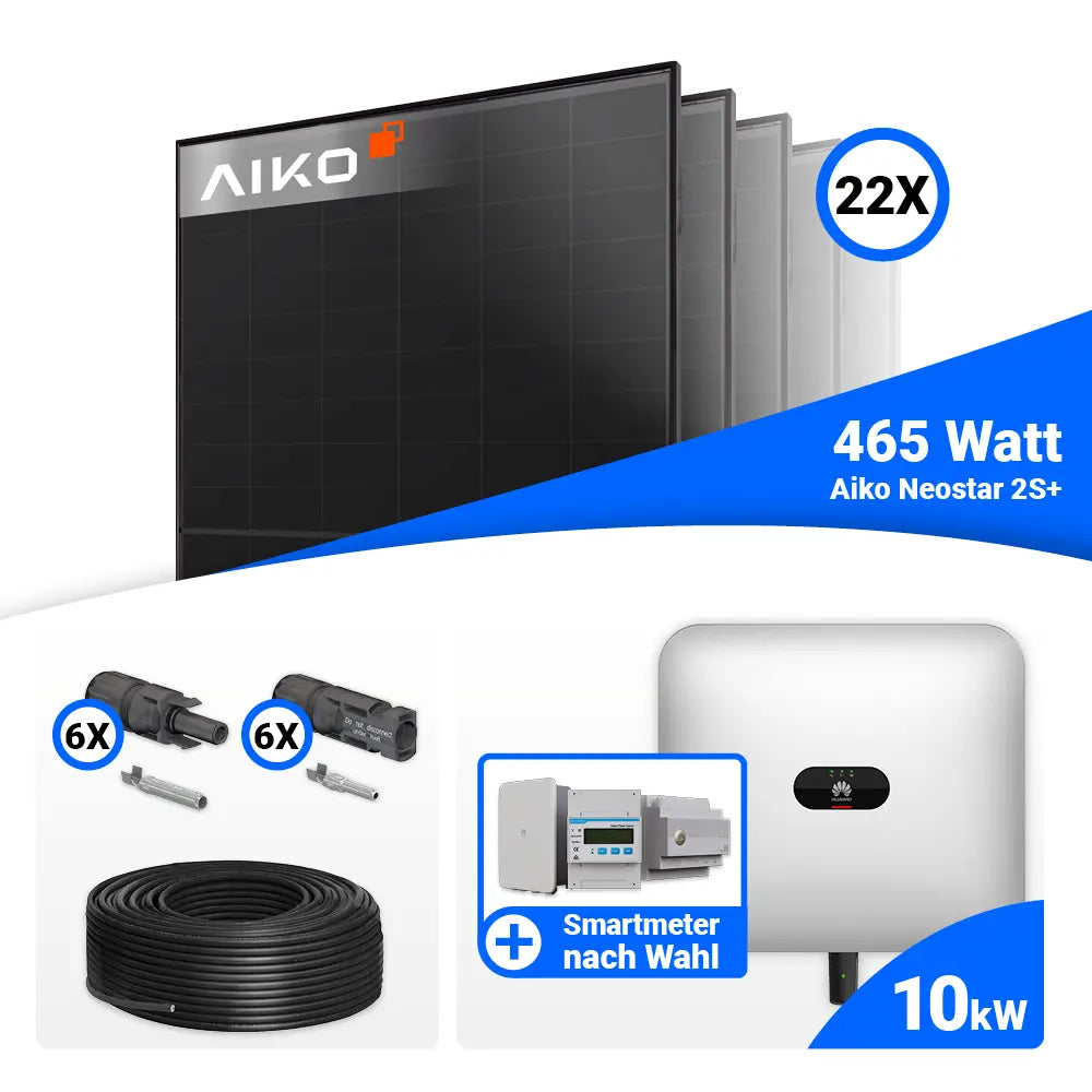 PV Komplettset 10 kWp mit AIKO 465W Modulen und Huawei Wechselrichter