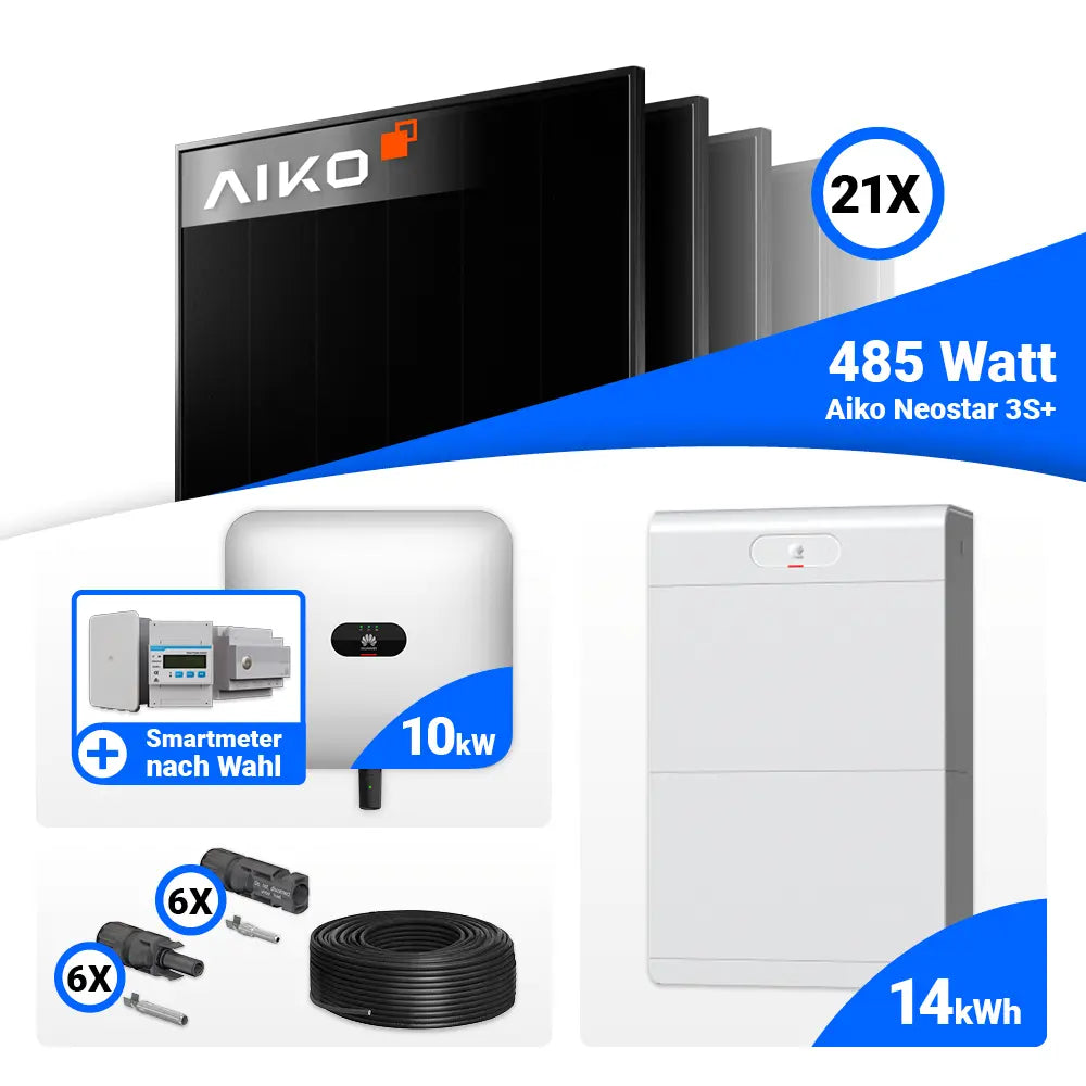 10 kWp Solarsystem mit Huawei Wechselrichter und Speicheroption