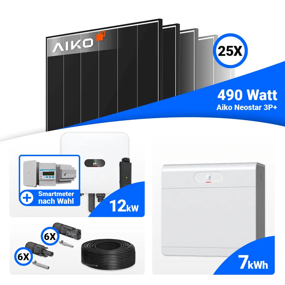 12 kWp Solarsystem mit Huawei MAP0 und Speicheroption