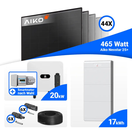 PV Komplettset mit Speicheroption 20 kWp AIKO Huawei SUN2000