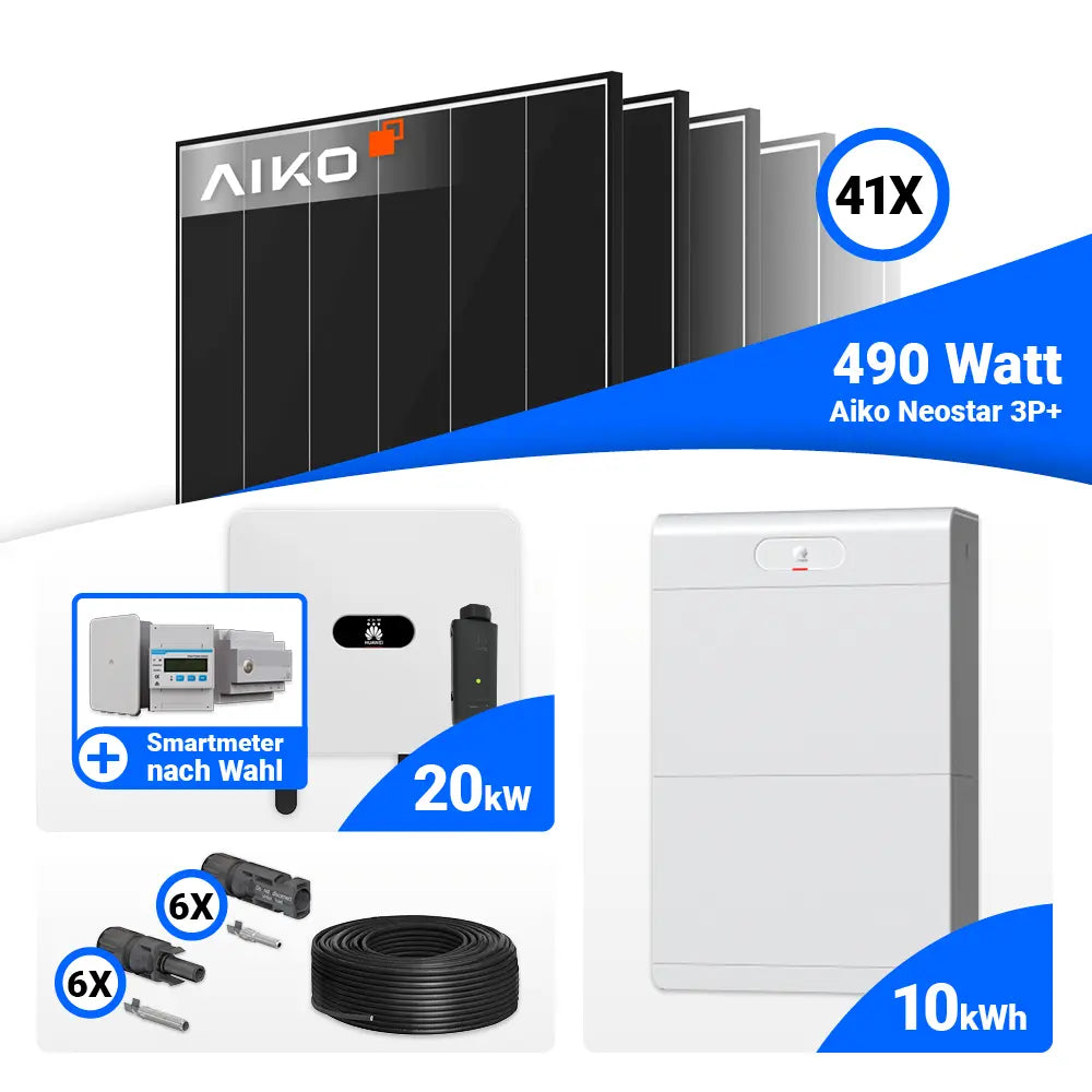 PV Komplettanlage 20 kWp AIKO Black Frame Module Huawei