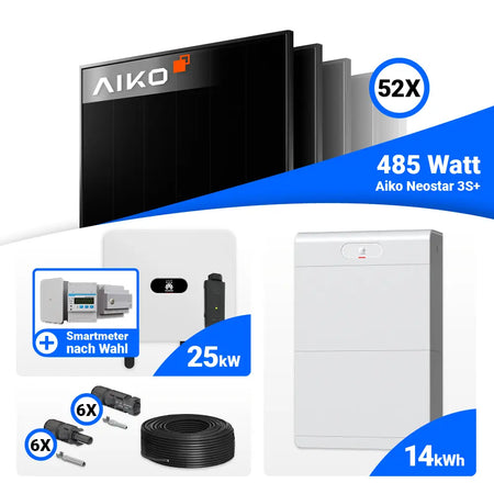 25 kWp Solarsystem mit Huawei SUN2000-25K-MB0 und Speicheroption