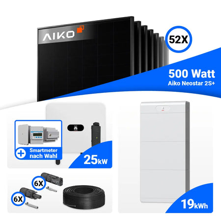 Solarpaket 25 kWp Full Black Module Huawei Wechselrichter