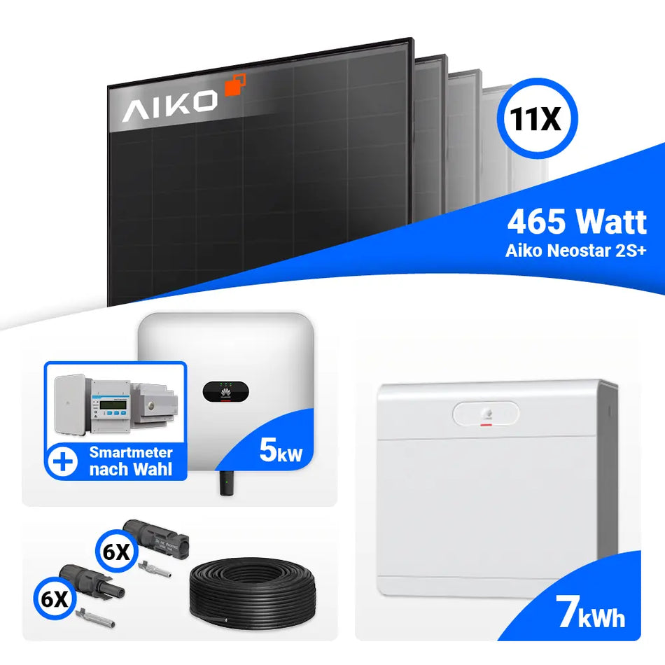 5 kWp Solarsystem mit Huawei Wechselrichter und Speicheroption