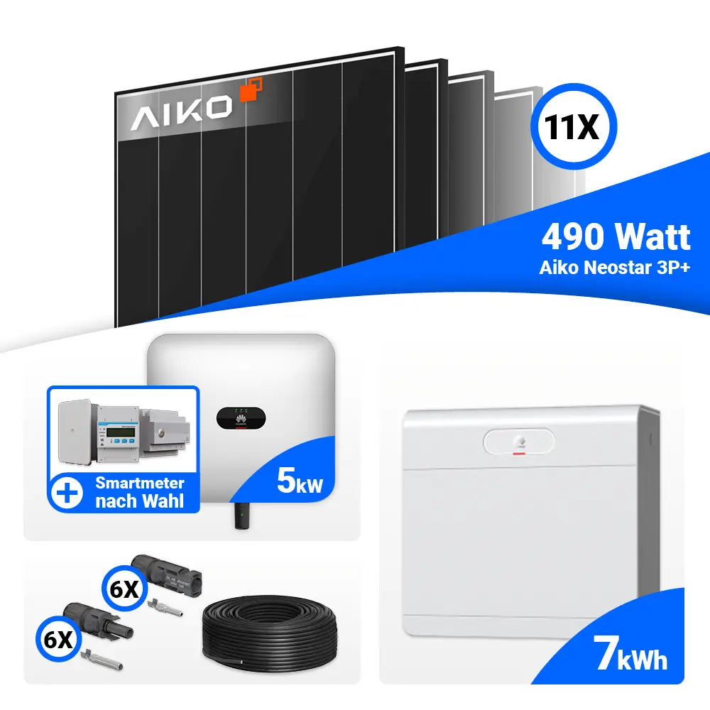 5 kWp Solarsystem mit Huawei Wechselrichter und Speicheroption