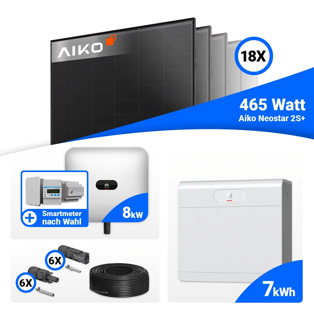 8 kWp Solarsystem mit Huawei Wechselrichter und Speicheroption