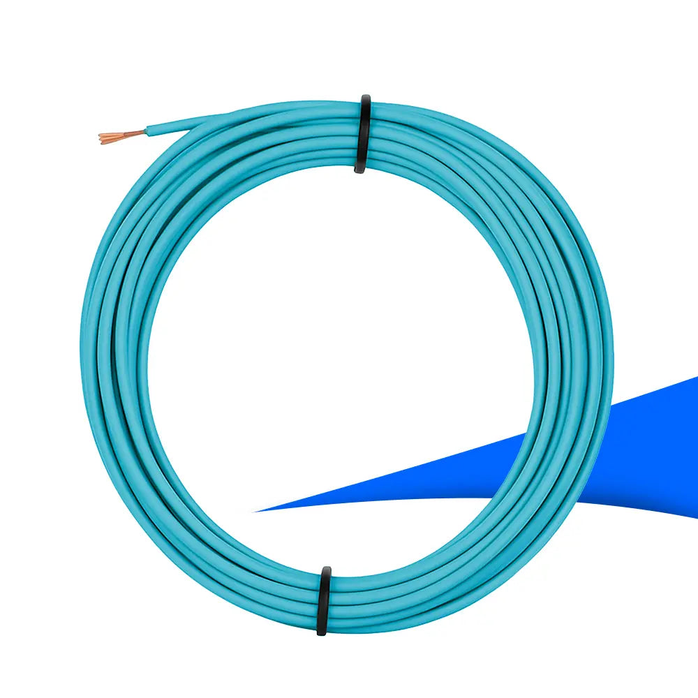 Flexible Aderleitung H07V-K in Hellblau, hochwertige Kupferleitung für Elektroinstallationen, ideal für Schaltschrankbau, Hausinstallation und industrielle Anwendungen. Mit robuster PVC-Isolierung und einfacher Verlegung. Erhältlich bei SH24.