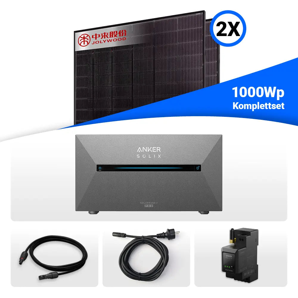 Günstiges 800 Watt Balkonkraftwerk mit Anker Speicher