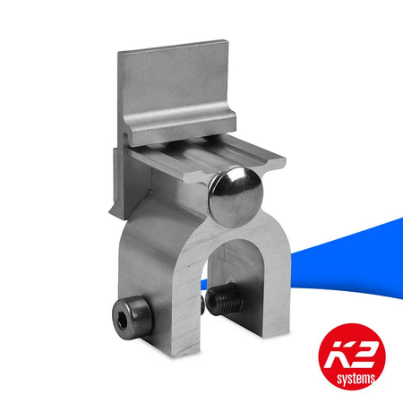 K2 Systems Rundfalzklemme CF:x Single Round SeamClamp (Art.-Nr. 2002859) – robuste Klemme zur sicheren Befestigung von Solarmodulen auf Rundfalz-Dächern. Einfache Montage ohne Dachdurchdringung. Erhältlich bei sh24.