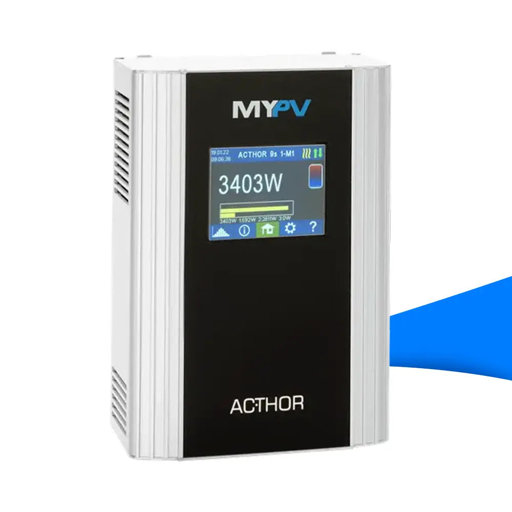Produktbild AC-THOR 9S von myPV: 9 kW Photovoltaik-Energie effizient in Warmwasser umwandeln – ohne Batteriespeicher