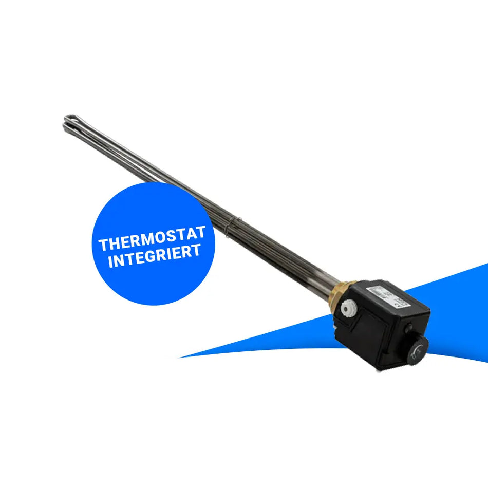 Einschraubheizkörper 1,5" 3x230V , 9 kW mit Thermostat