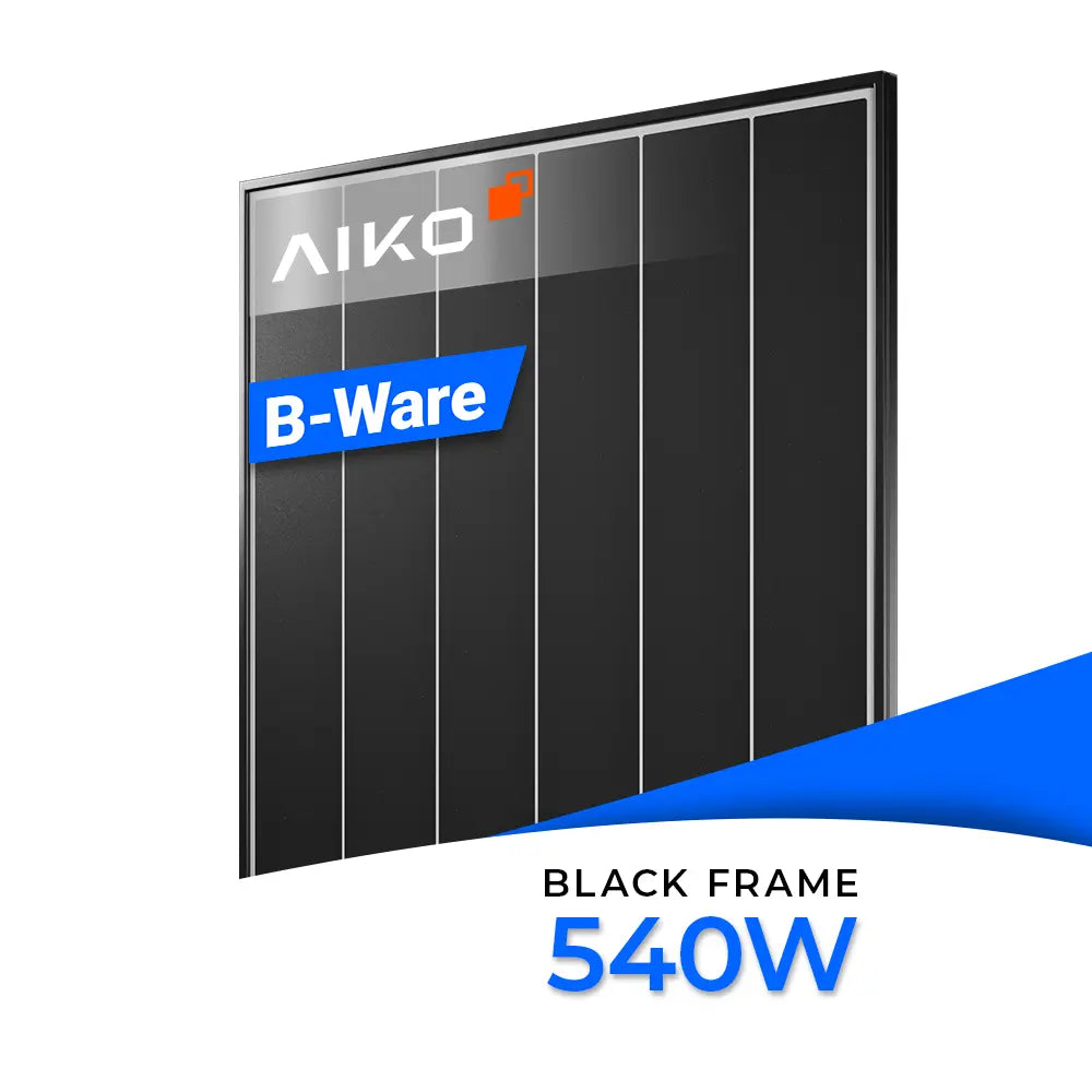 AIKO-A540-MCE60Dw Neostar 3P+ 60w - ein N-Typ ABC Glas-Glas Solarmodul mit 540 WP Leistung in eleganter Black-Frame Optik.