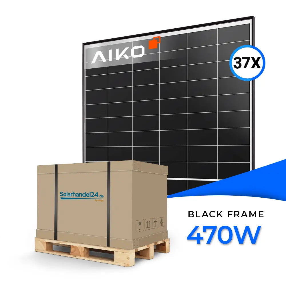 Aiko Solar 470W Glas-Glas Black Frame AIKO-A-MAH54Dw Neostar 2P+ - Palette