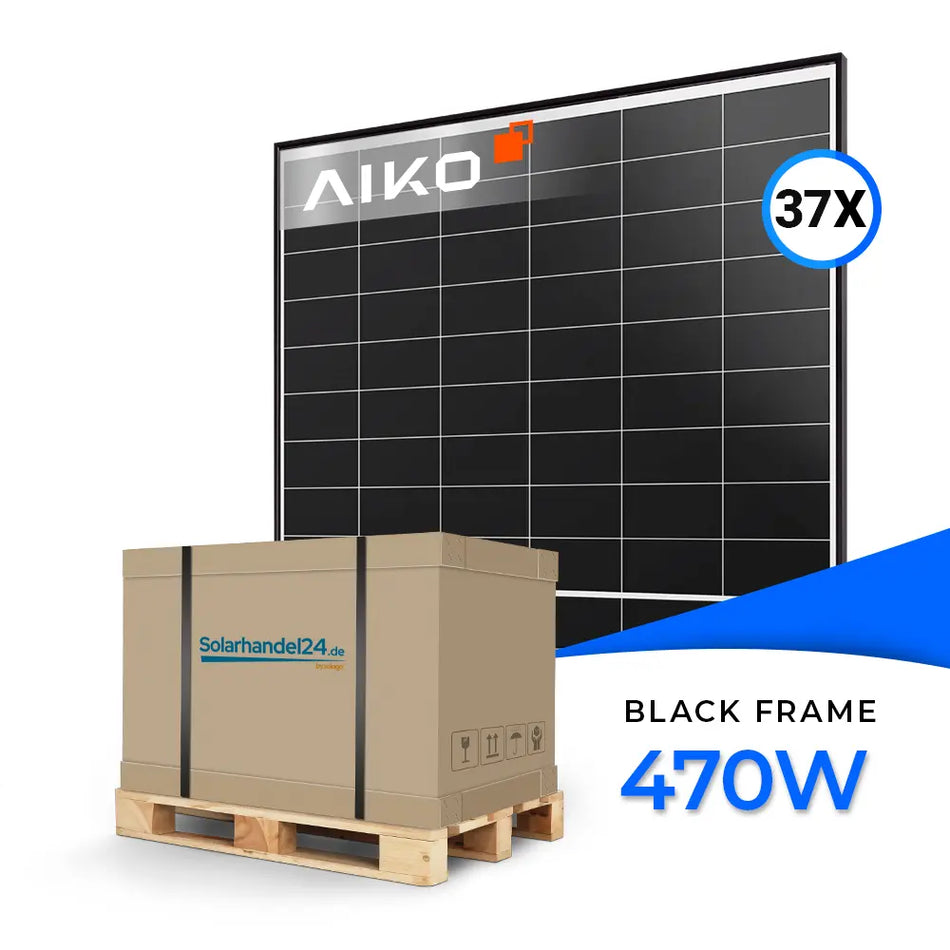 Aiko Solar 470W Glas-Glas Black Frame AIKO-A-MAH54Dw Neostar 2P+ - Palette