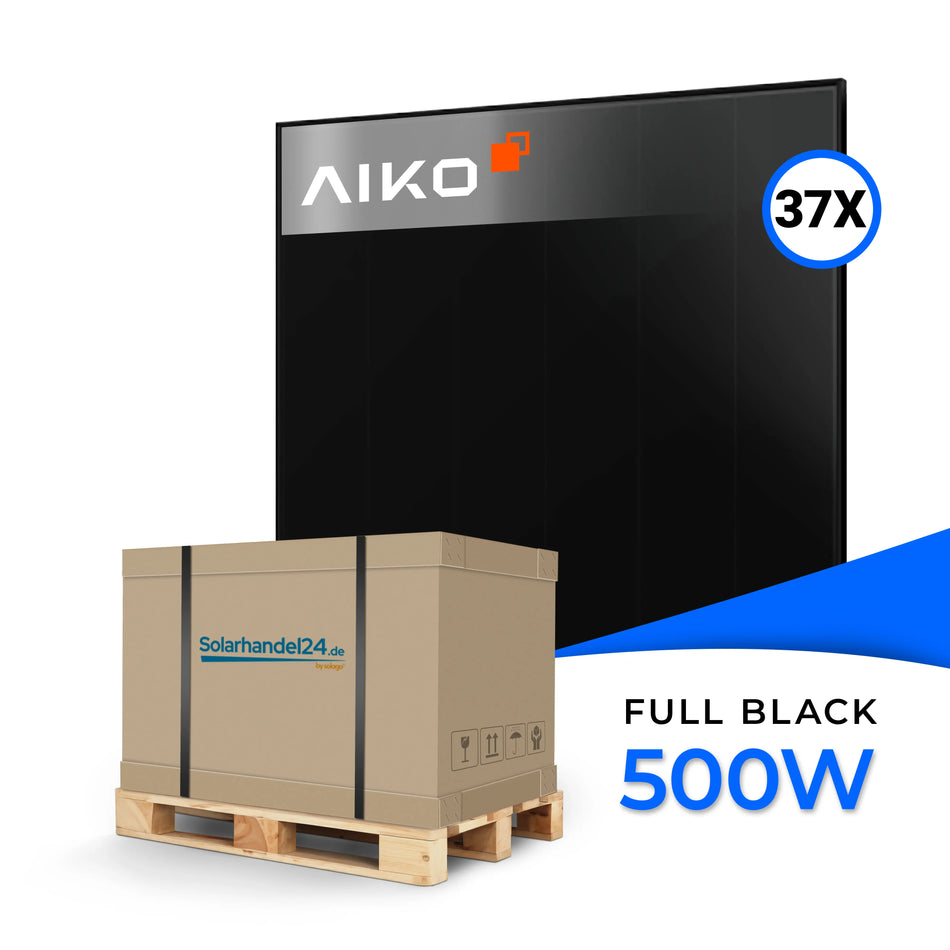 Aiko Solar 500W Dual Glass Full Black Modul – Maximale Leistung und herausragende Haltbarkeit