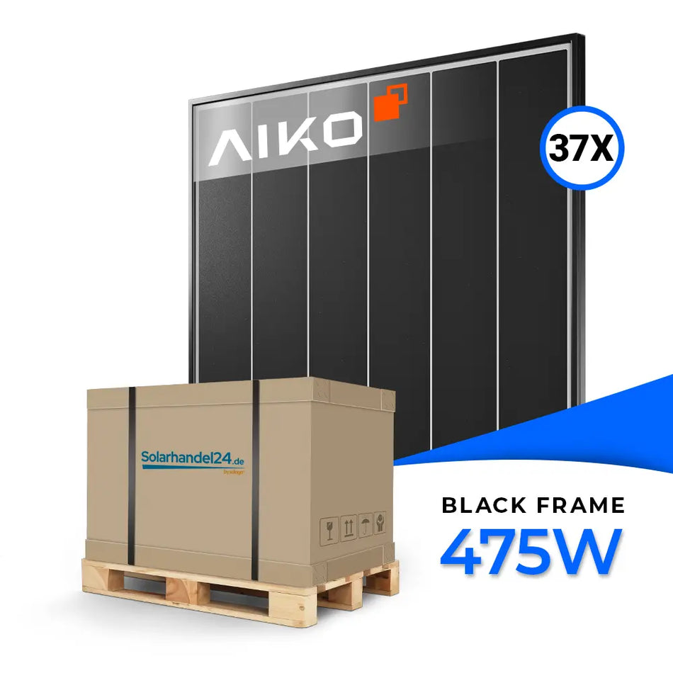 AIKO Solar 475W Glas-Glas Black Frame Modul AIKO-A475-MCE54Dw Neostar 3P+54 Palette (37 Stk.)