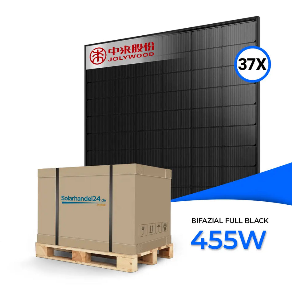 Jolywood 455W Bifazial Glas-Glas Full Black Modul JW-HD96N-R2 - Palette / Jolywood / Produktbild