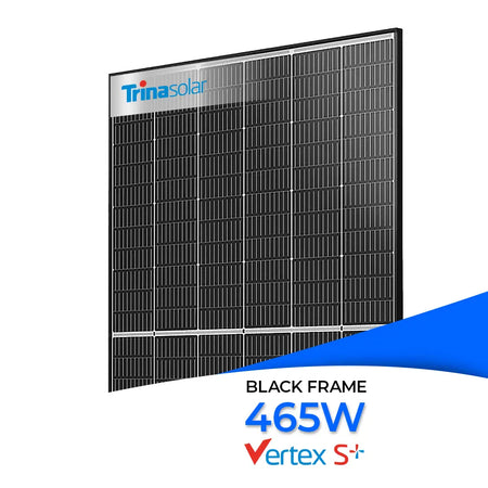 Produktbild - Trina Solar Vertex S+ TSM-465NEG9R.28 - ein leistungsstarkes Glas-Glas Solarmodul mit 465 W Leistung und elegantem Black Frame Design