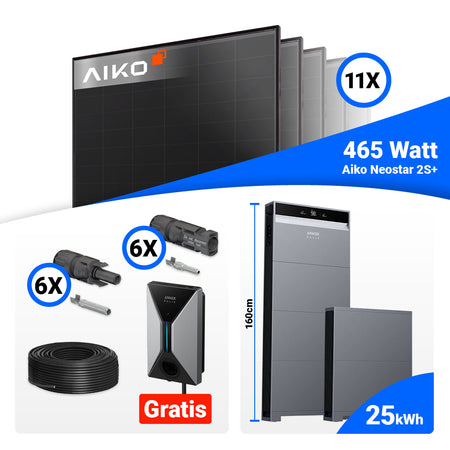 PV Komplettset 5 kWp Full Black Solaranlage mit Anker Hybrid WR kaufen
