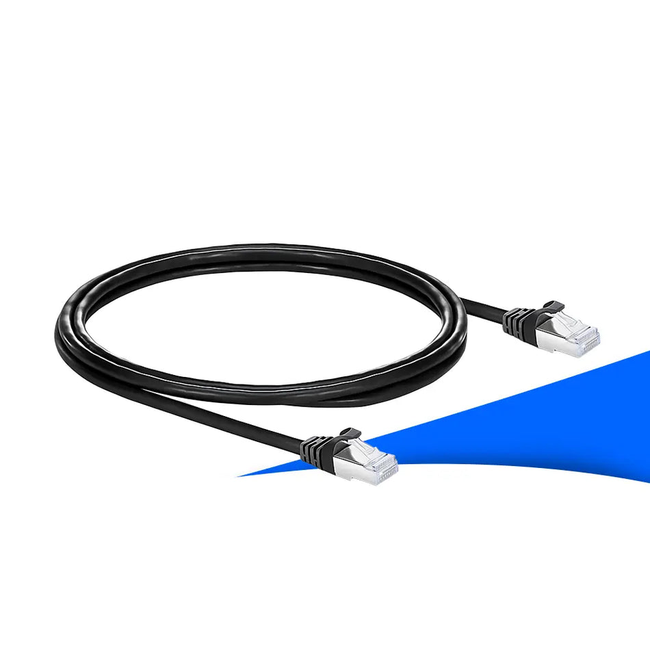 Schwarzes Patchkabel RJ45 NYY-J, hochwertiges Netzwerkkabel für schnelle und stabile Datenübertragung. Ideal für LAN-, Internet- und Netzwerkverbindungen in Heim- und Büroinstallationen. Mit robustem Mantel und RJ45-Steckern für zuverlässige Performance. Erhältlich bei SH24.