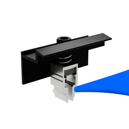 Endklemme Klick System schwarz, eloxiert - 30mm