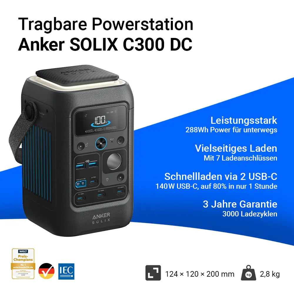 infobild Anker_Solix_C300_tragbare_powerstation